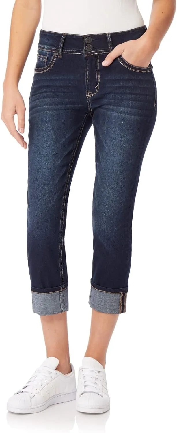 

Джинсы WallFlower Luscious Curvy 23.5” Mid-Rise Cropped для женщин, Insta Stretch Denim