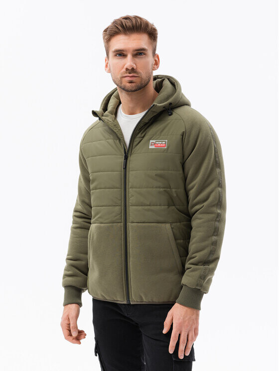

Пуховик regular fit Ombre, хаки