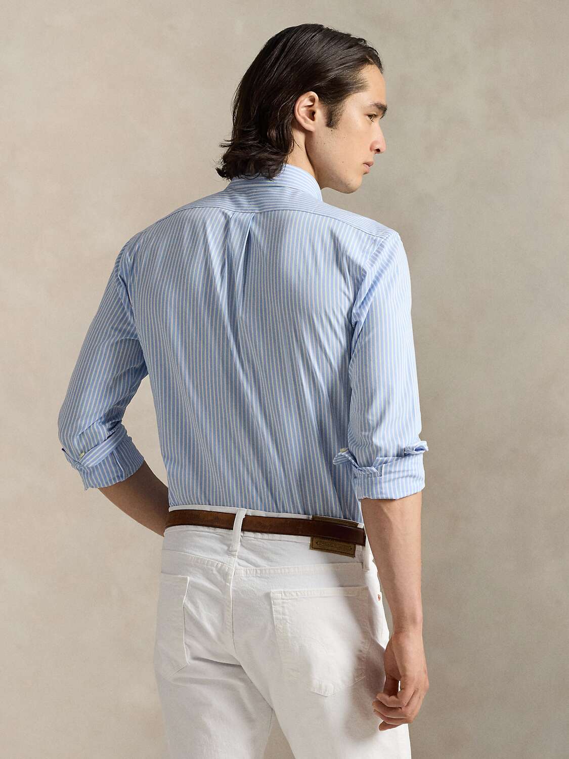 Polo Ralph Lauren Рубашка на пуговицах Regular fit в цвете Navy, Light Blue — фото 3