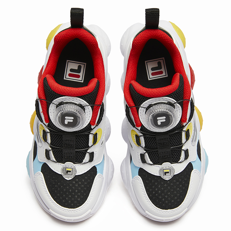FILA KIDS Детские кроссовки с низким верхом, устойчивые к скольжению, черные и белые, для детей от 3 до 7 лет — фото 4