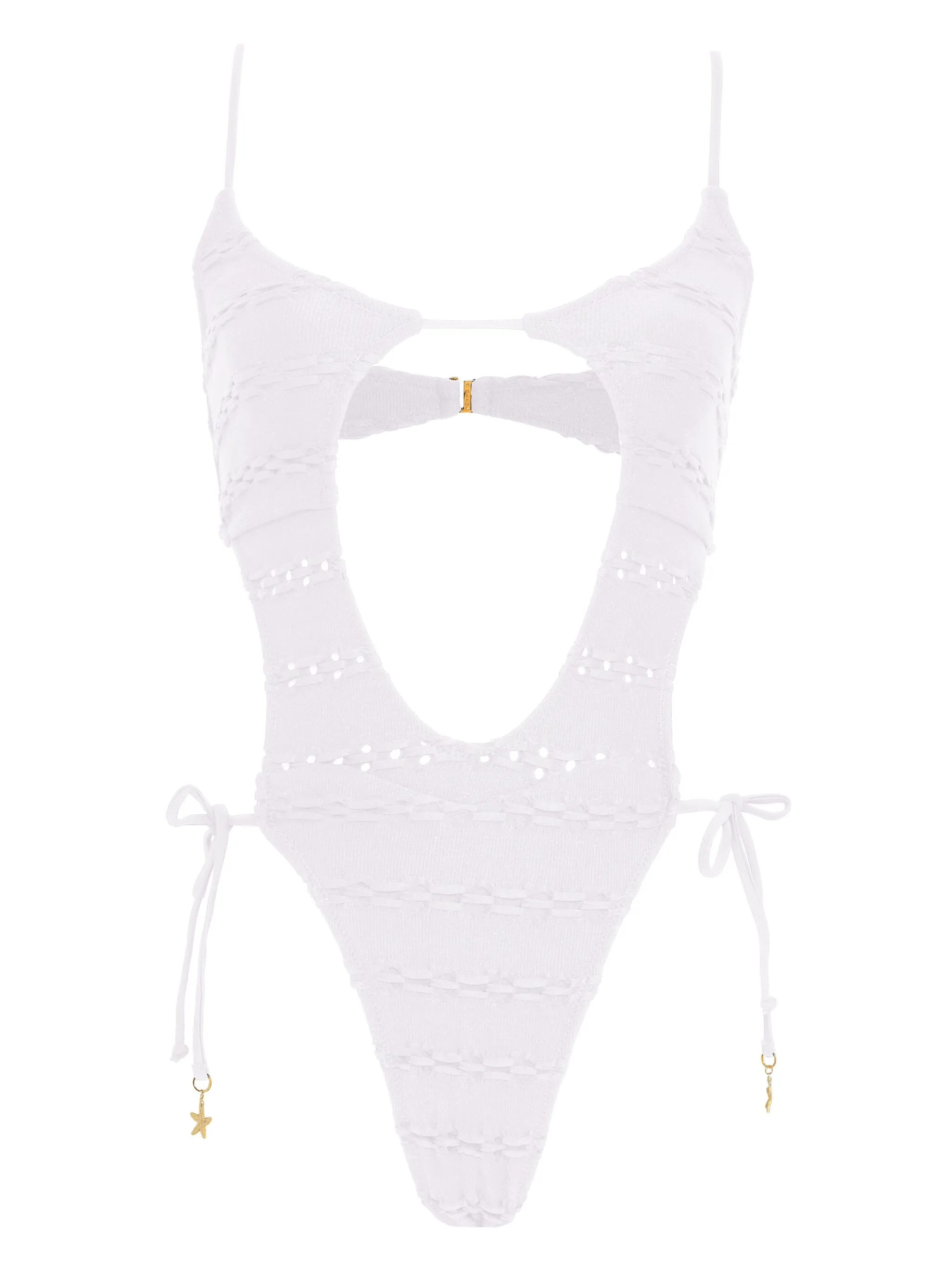 

Купальник с вырезами Amir Slama, белый