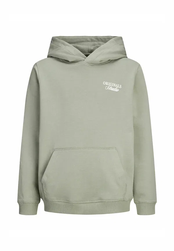 Толстовка с капюшоном Jornorrebro typo back hood sn jnr hoodie Jack & Jones Junior, морская трава