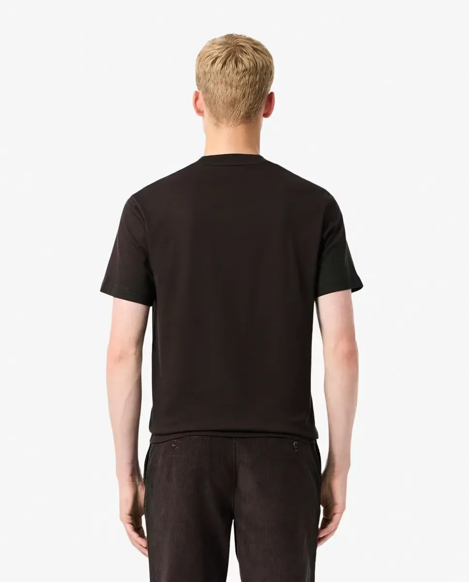 Мужская футболка из хлопка с коротким рукавом Lacoste, темно-коричневый — фото 2