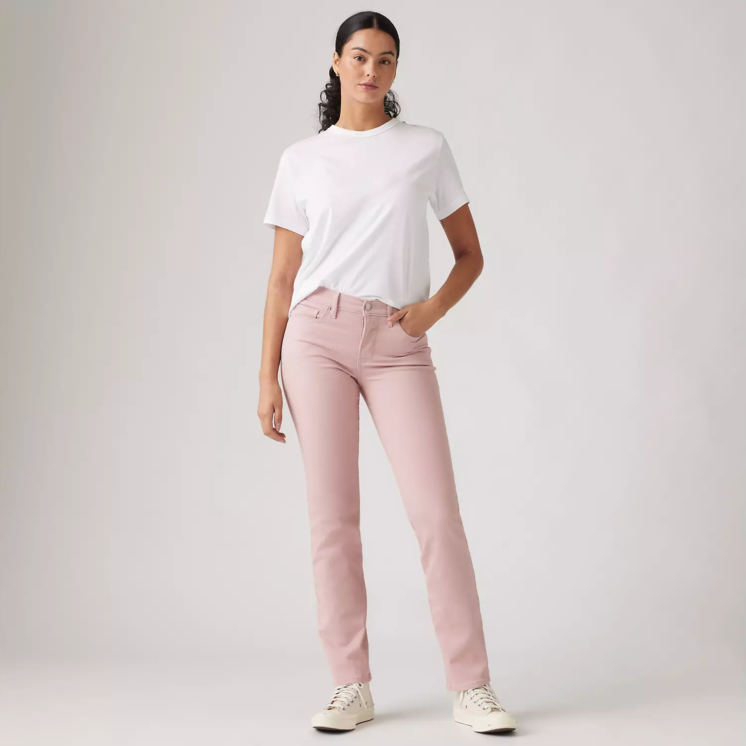 

314 Формирующие прямые женские джинсы Levi's, цвет Pale Mauve - Red
