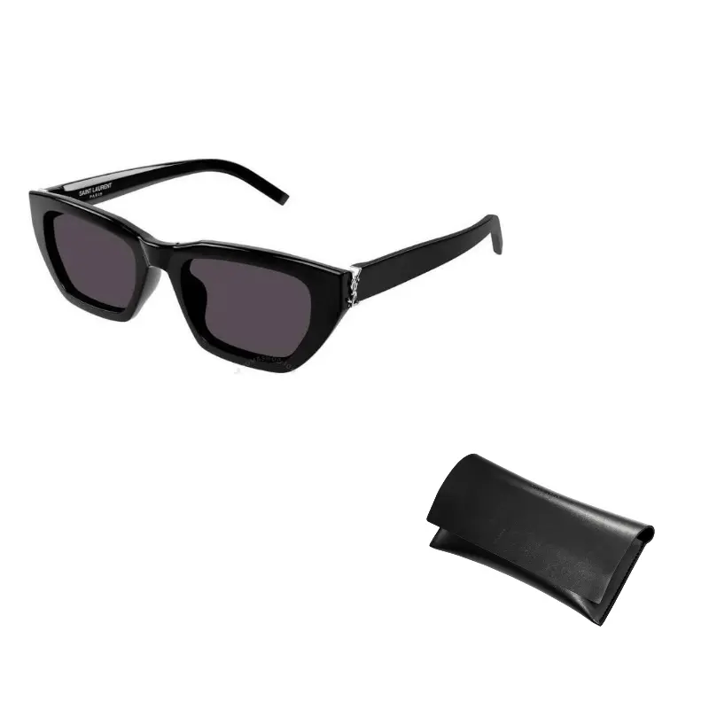 

SAINT LAURENT Ацетатные прямоугольные солнцезащитные очки женские черные, Black