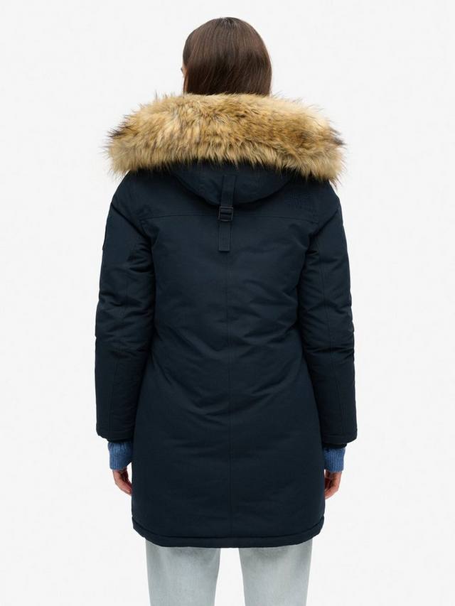 Эверест парка с искусственным мехом Superdry, Nordic Chrome Navy — фото 2