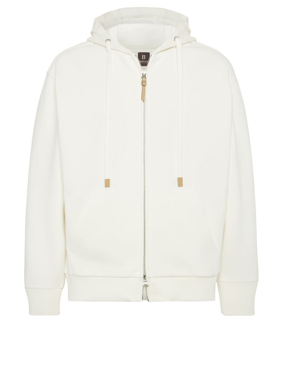 

Худи Boggi Milano Zip-Up Hoodie, белый