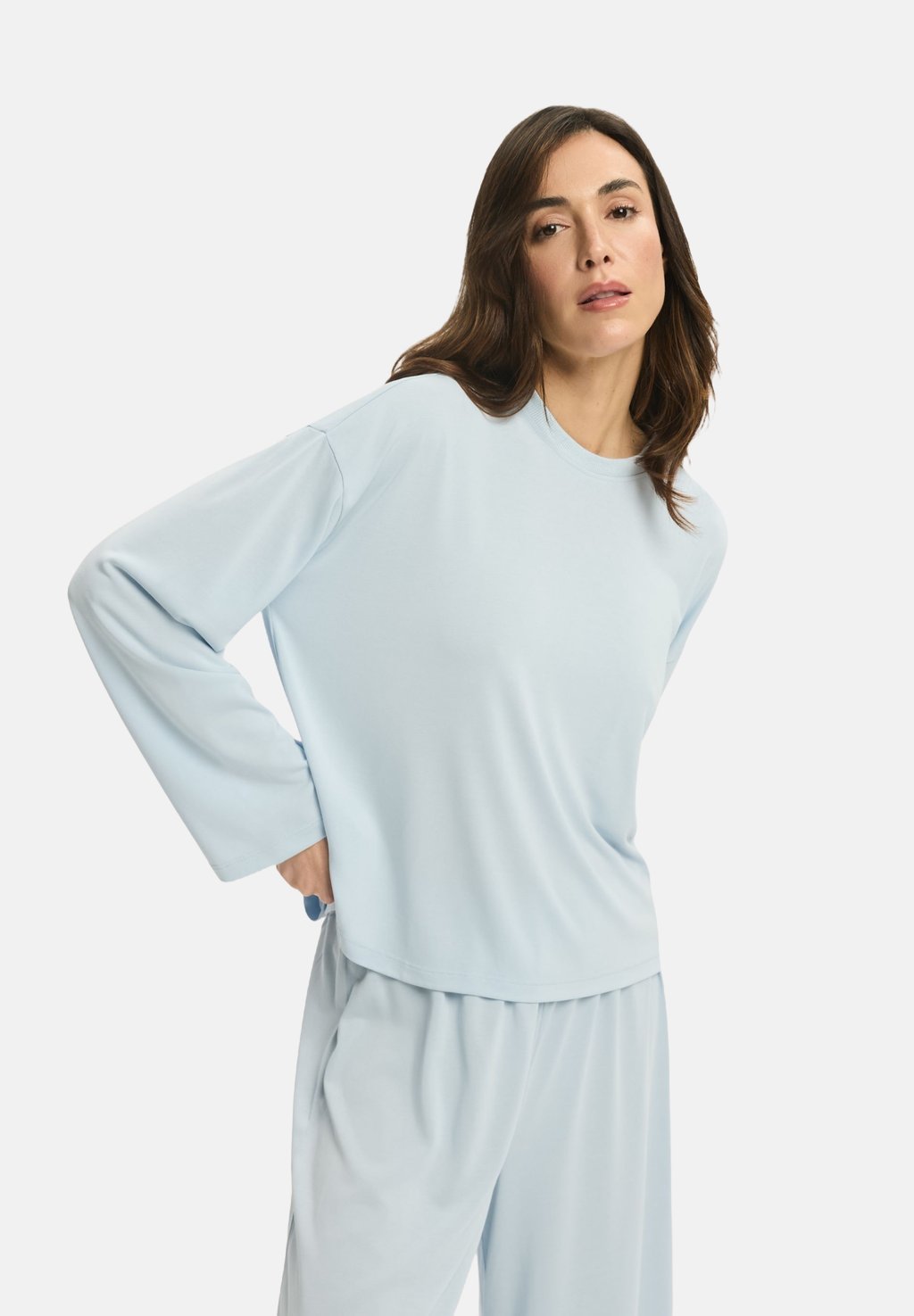 

Топ с длинными рукавами LONG SLEEVE ESOTIQ, светло-голубой