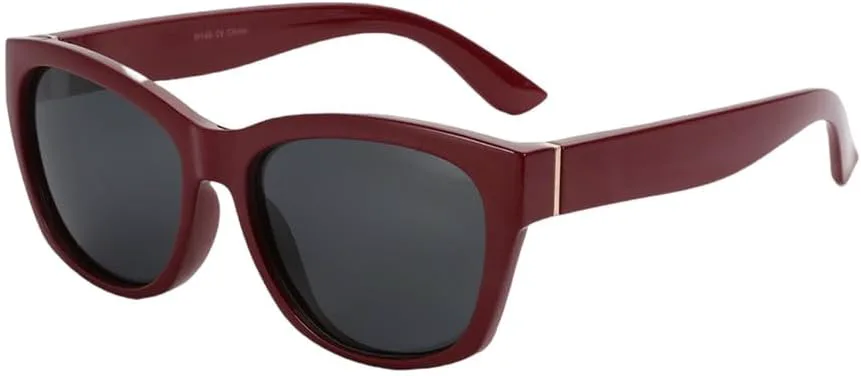 

Женские солнцезащитные очки большого размера с поляризацией, в винтажном стиле, с защитой от УФ-излучения, ретро-солнцезащитные очки для женщин HCPIHF, 05 Red