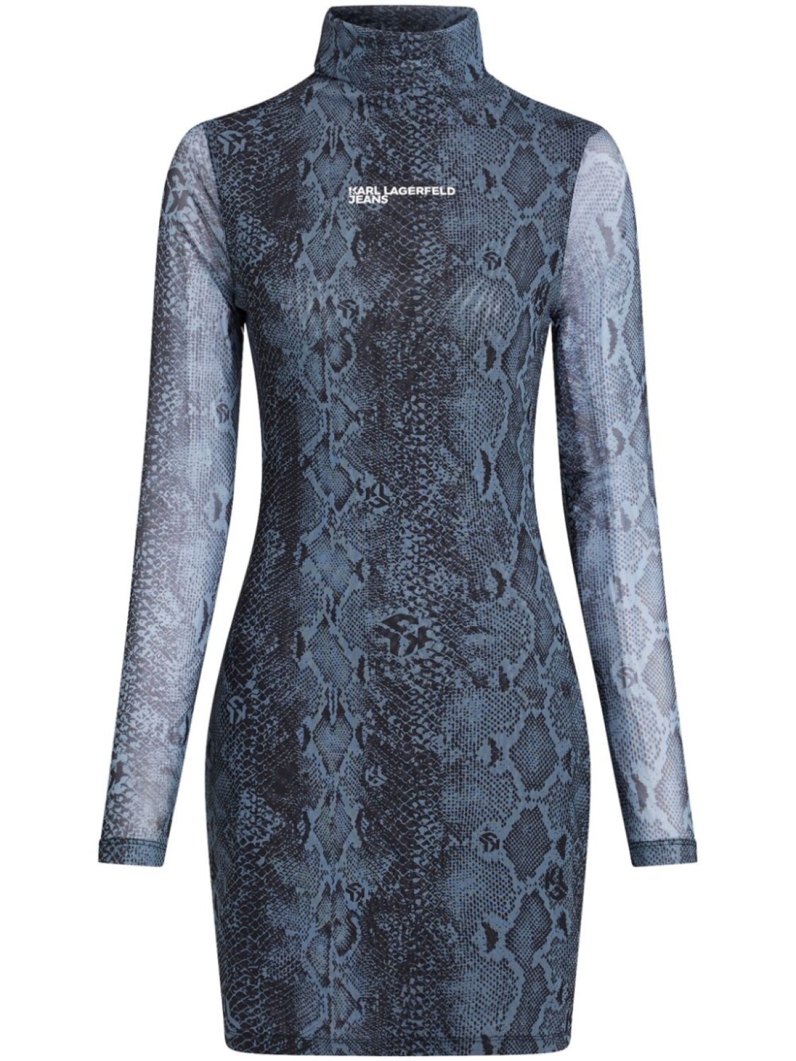 

Karl Lagerfeld Jeans платье со змеиным принтом и логотипом, синий
