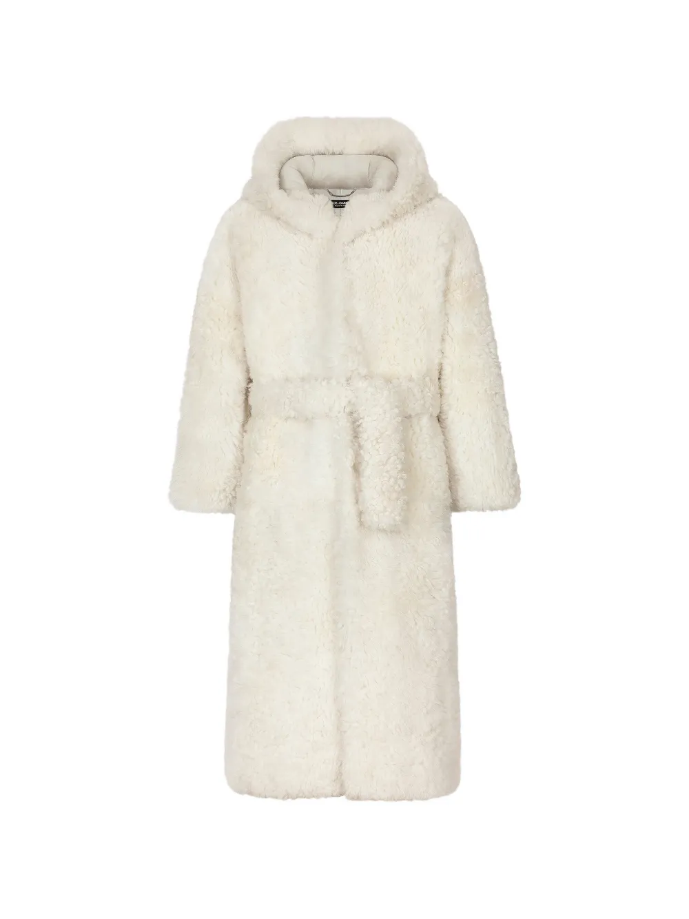

Пальто с капюшоном и поясом Dolce & Gabbana, белый