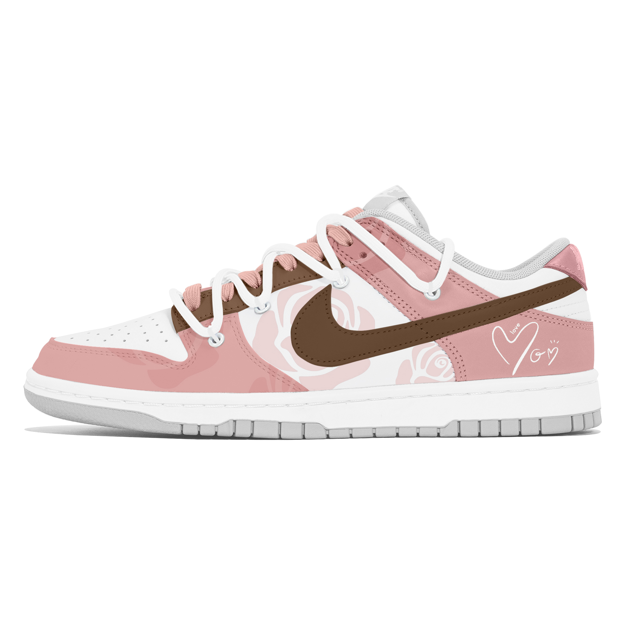 

Nike Кроссовки для скейтбординга Dunk, износостойкие, низкие, мужские, белые, розовые