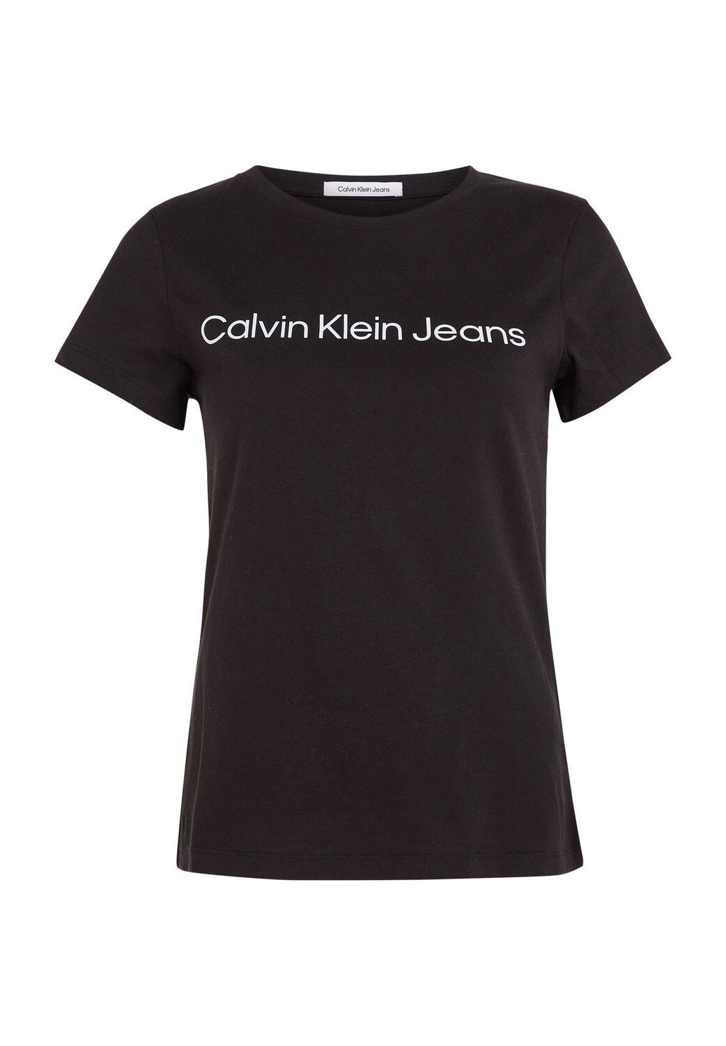 

Футболка с логотипом, круглый вырез, женская Calvin Klein Jeans, цвет Beh Black