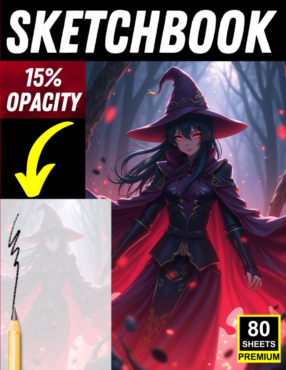 

Dark Fantasy Anime Sketchbook for Artists: 15% Opacity Guided Sketch Pages for Tracing, Practice & Skill Refinement (Independently published)