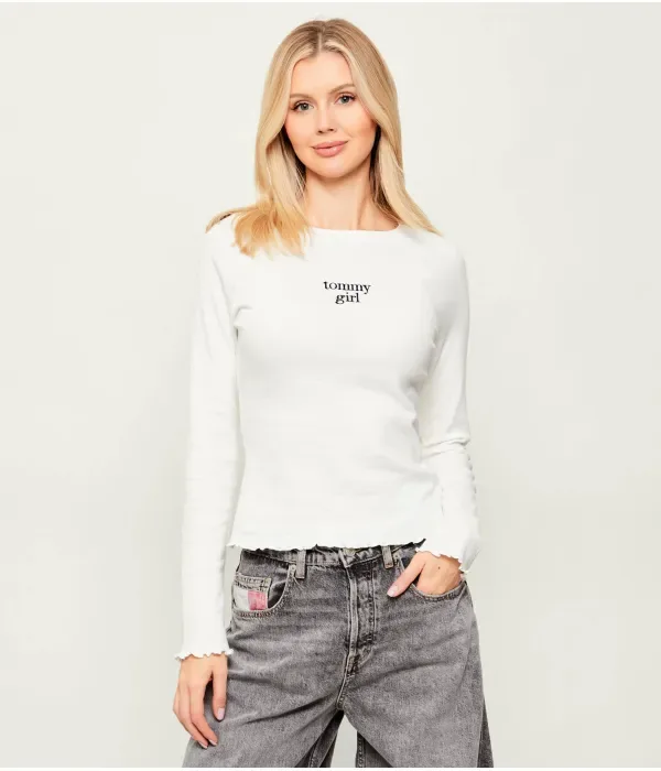 Блузка STAR slim fit Tommy Hilfiger, экрю