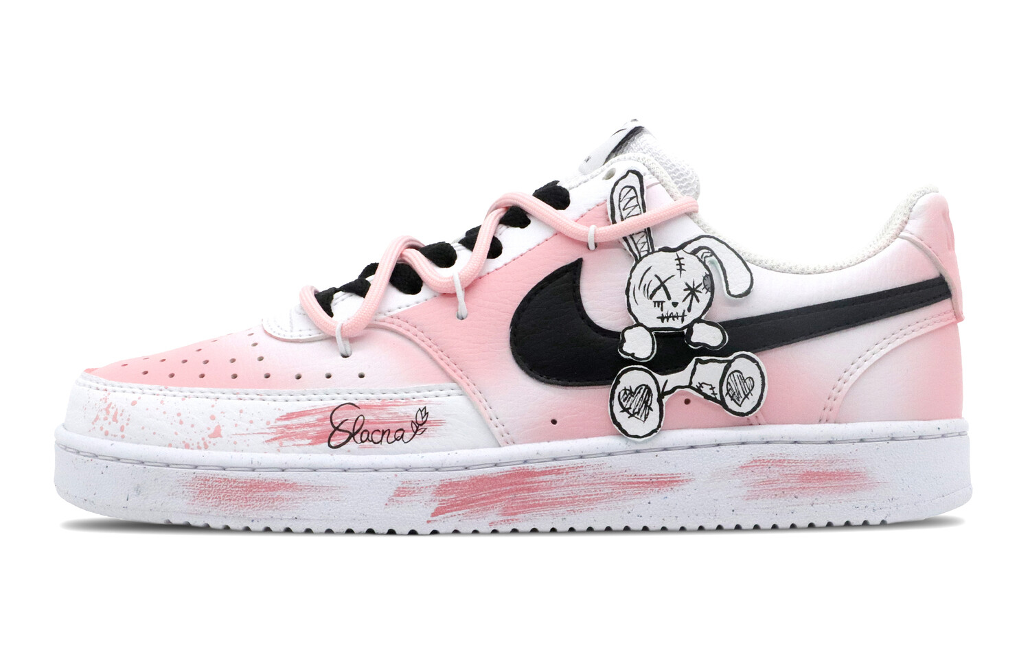 

Кроссовки Nike Court Vision 1 Skateboarding Shoes Men Low-top White, розовый