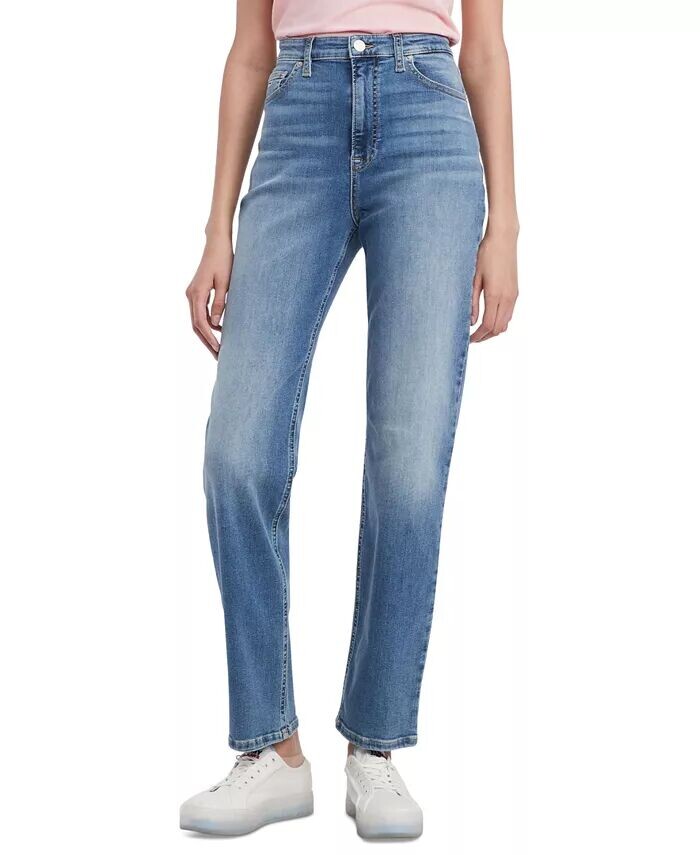 

Женские прямые джинсы с высокой посадкой Julie Tommy Jeans, синий