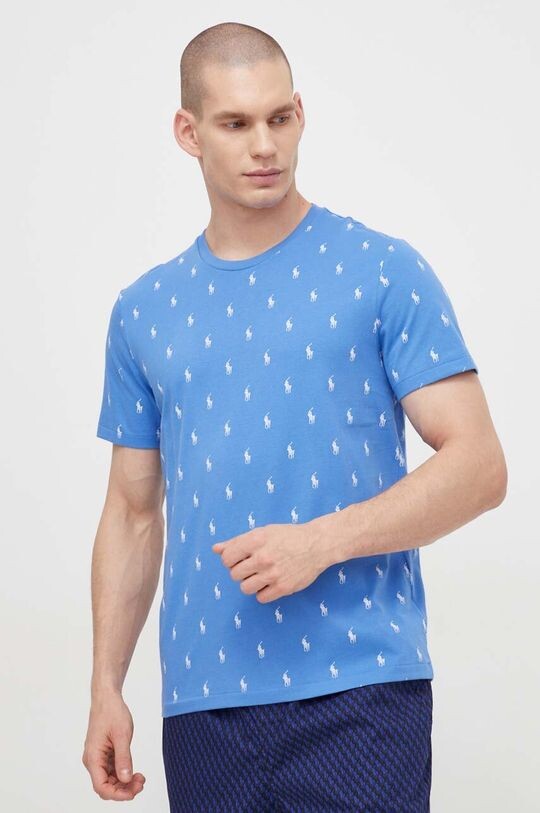 

Хлопковая пижамная футболка Polo Ralph Lauren, синий