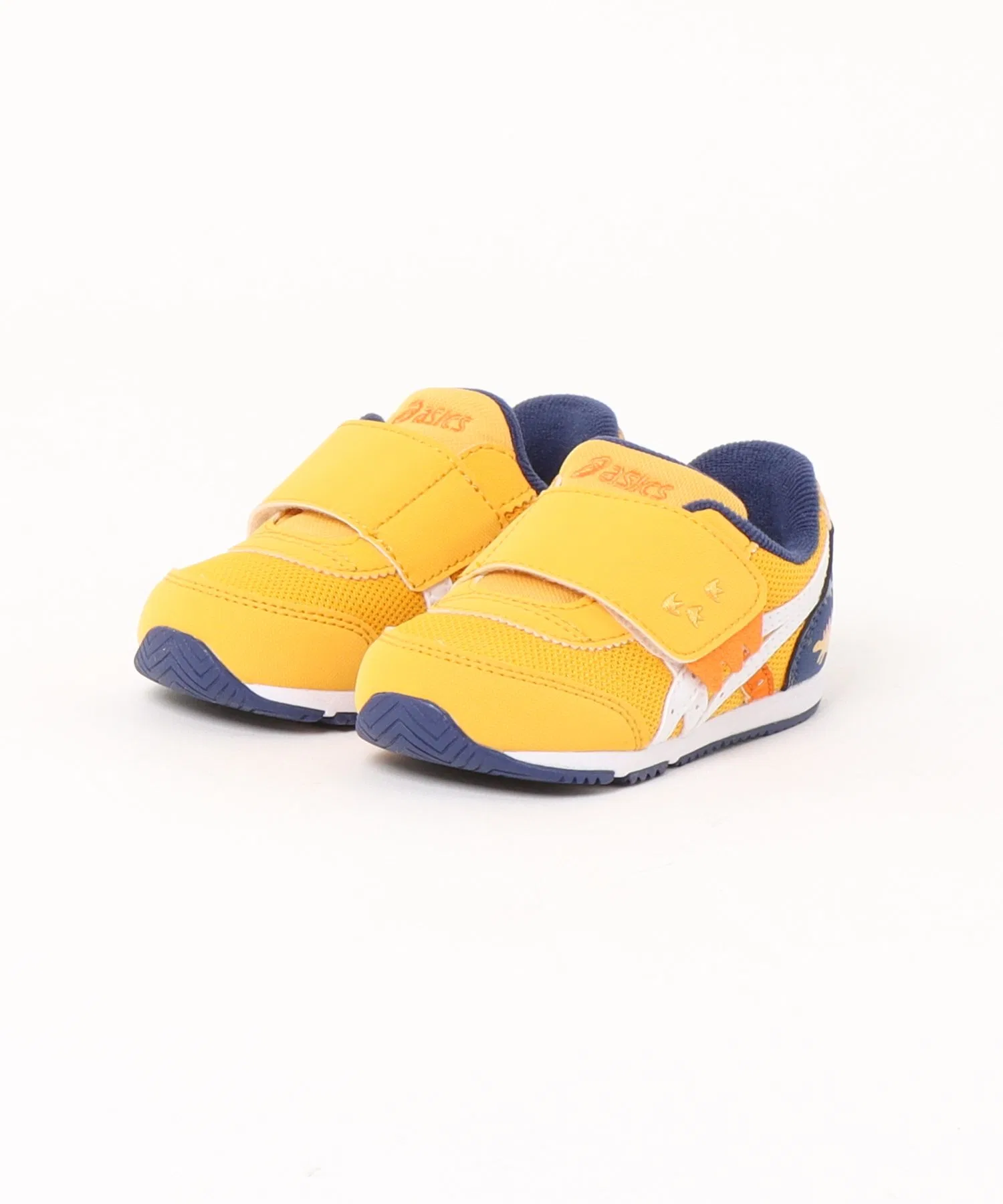 Детские кроссовки ASICS IDAHO BABY KT-ES D2 с динозаврами жёлтые