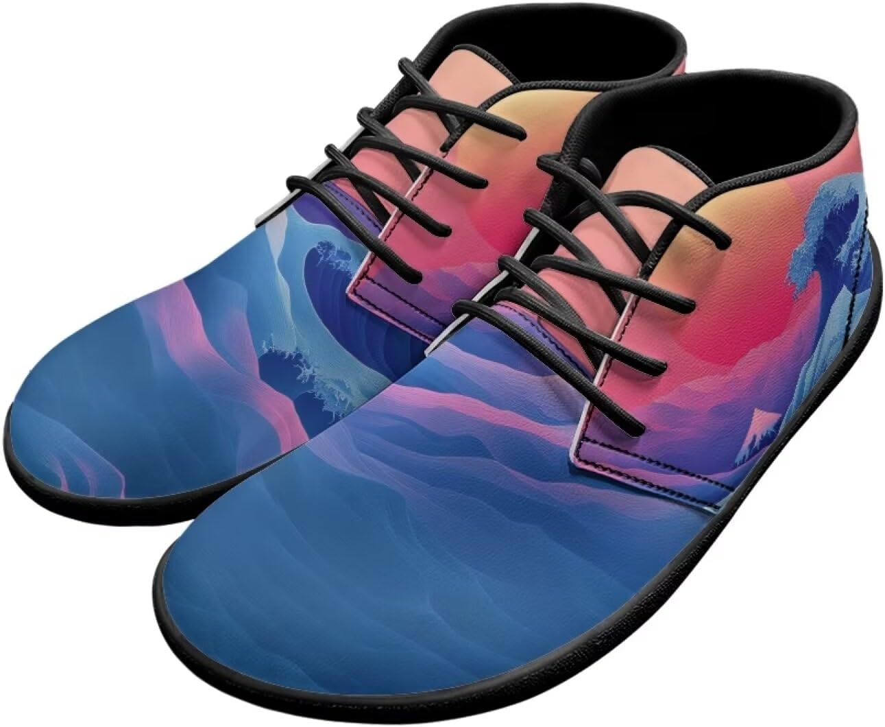 

Мужские ботинки Forchrinse с принтом красивого розового неба, повседневные кроссовки, шнуровка, средние чукка-ботинки, размеры US 6-14, для офиса, работы, вечеринки, путешествий