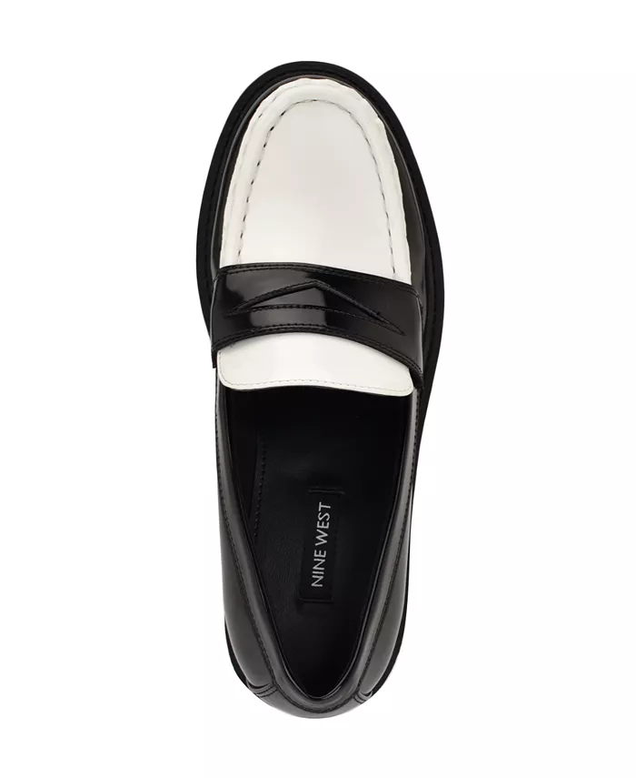 Женские пенни лоферы Keram Chunky Lug Sole Nine West, мультиколор — фото 4