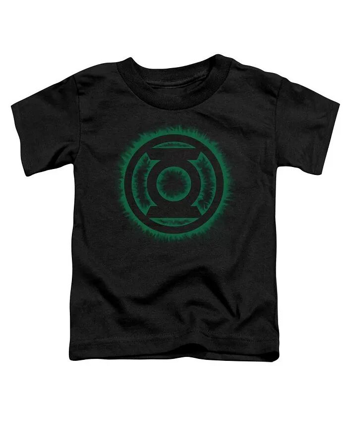 

Футболка с короткими рукавами и логотипом Green Flame для малышей Baby-Girls Green Lantern, черный