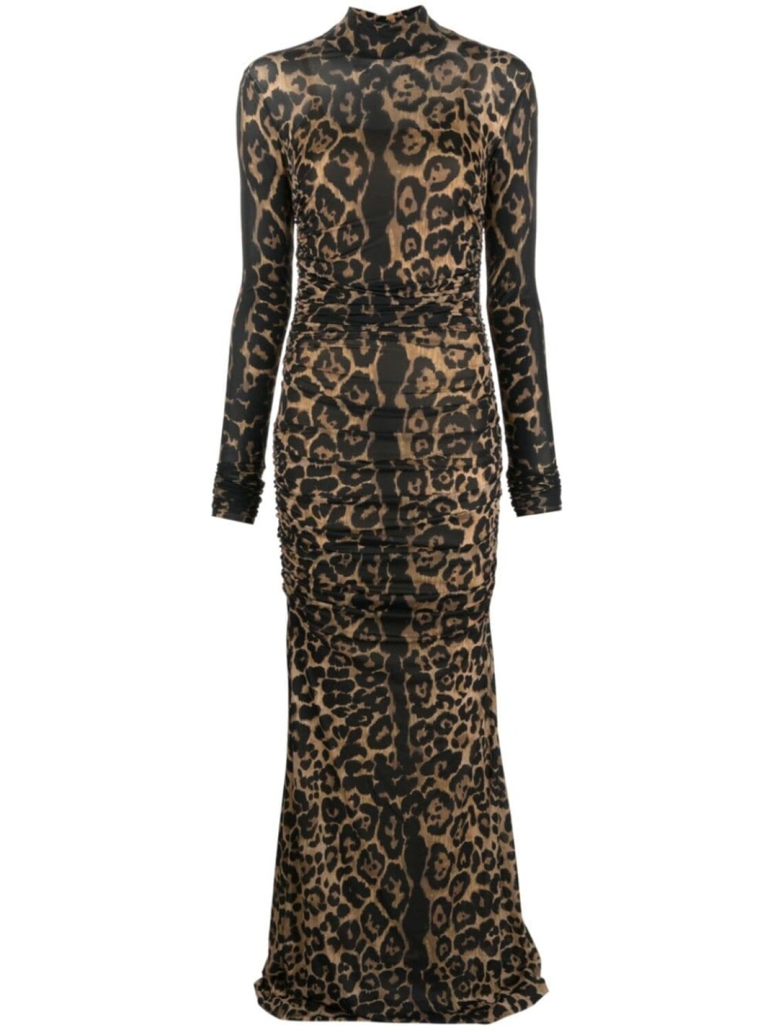 

Blumarine платье с леопардовым принтом и сборками, черный
