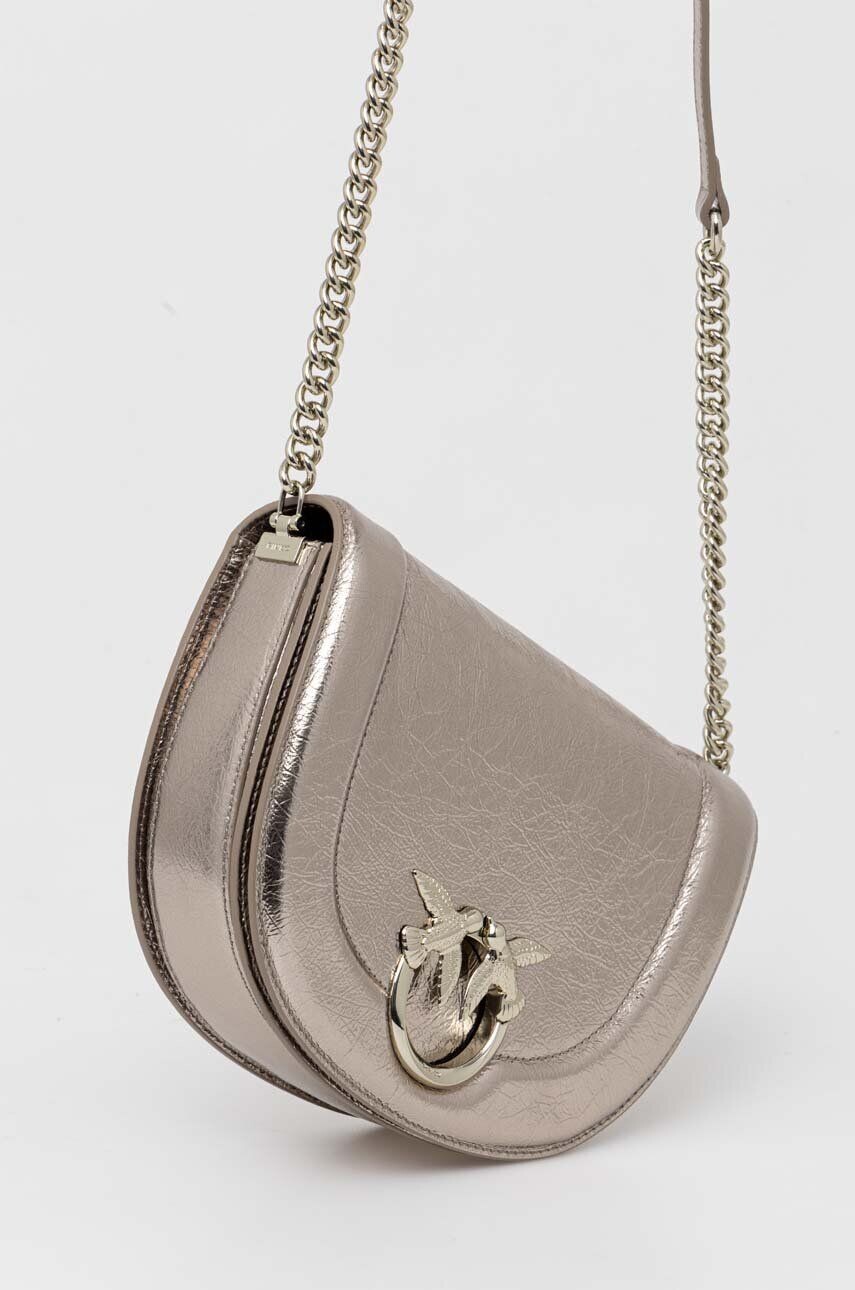 

Кожаная сумка Pinko, серебряный