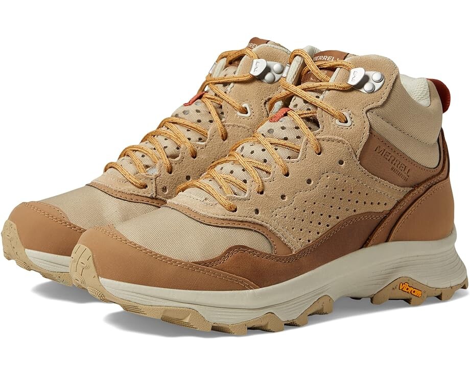 

Походная обувь Merrell Speed Solo Mid WP, цвет Tobacco/Gold