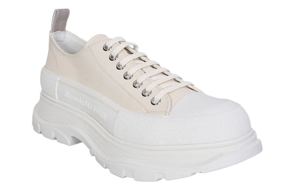 Кроссовки tread slick low-top sneakers 'cream pink white' Alexander Mcqueen, розовый — фото 2