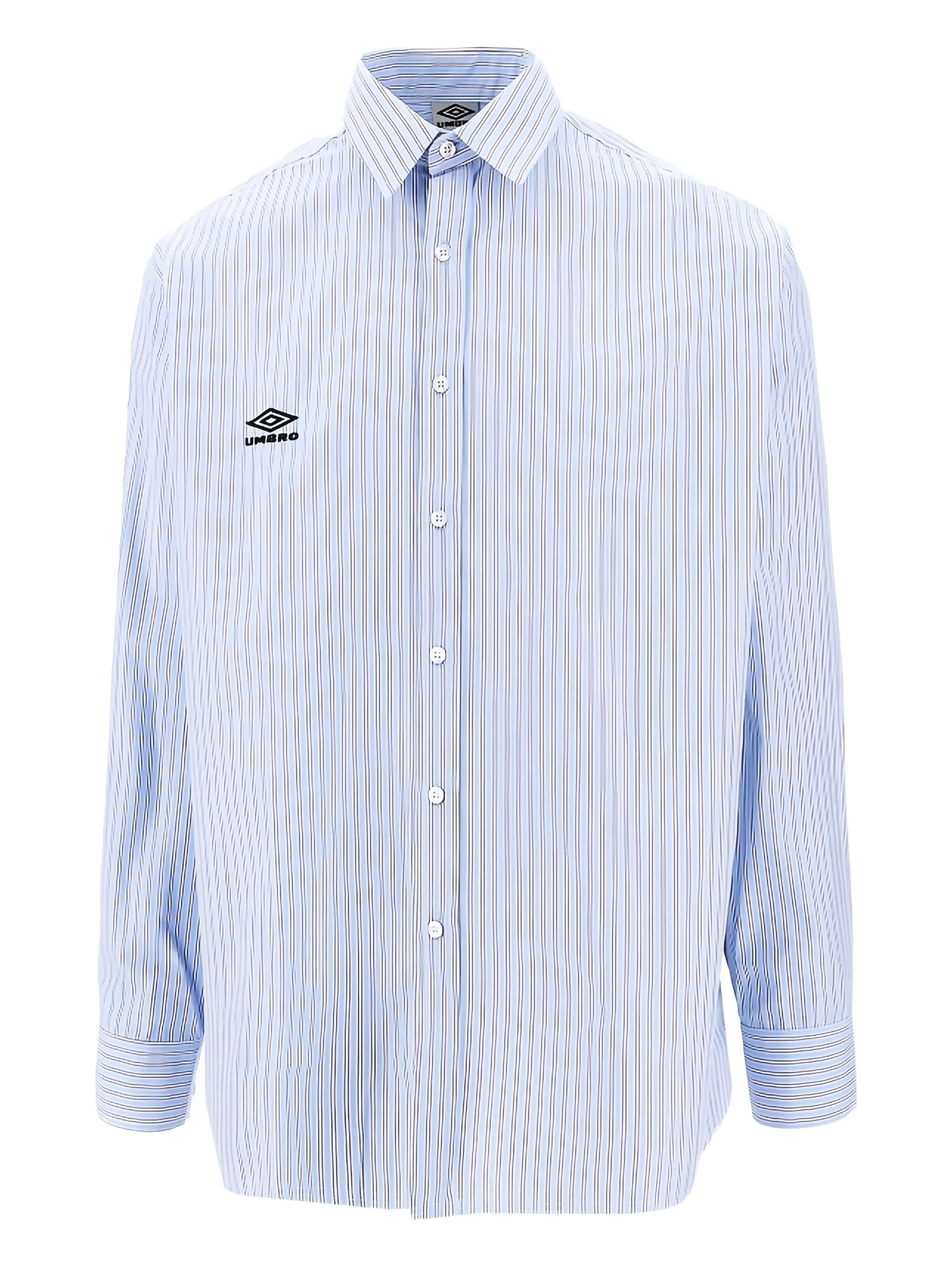 

Рубашка в полоску с логотипом Umbro, синий