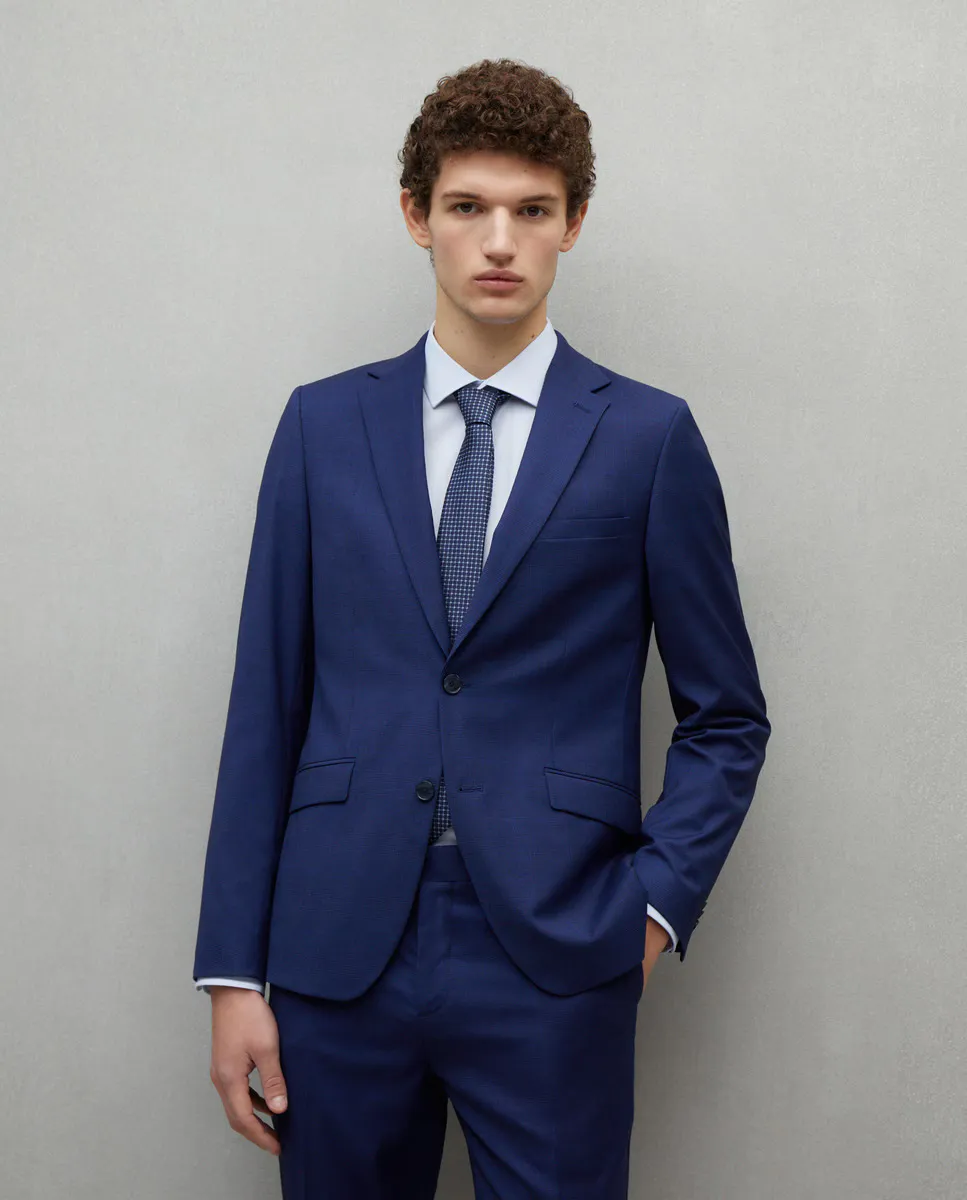 

Мужской пиджак в валлийскую клетку Easy Wear, темно-синий