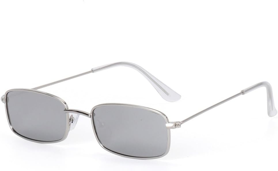 

Солнцезащитные очки конфетного цвета с металлическим покрытием, защита от ультрафиолета UV400, маленькая овальная форма, женские солнцезащитные очки DSVIGF, Silver-silver