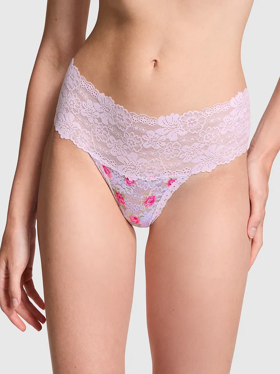 

Трусики-стринги Wink с широкой талией Pink, цвет Purple Whisper Floral Print