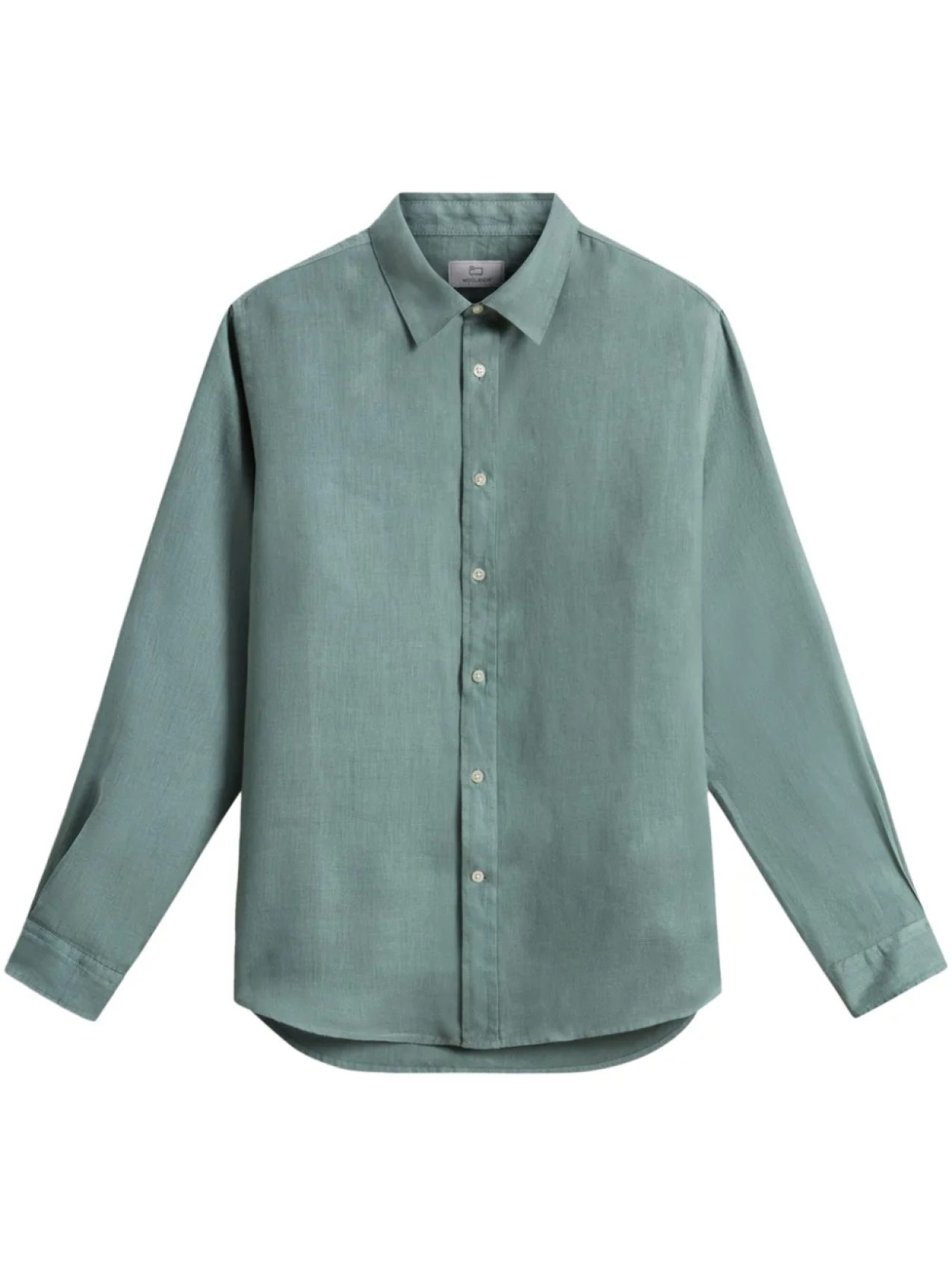 

Рубашка с длинным рукавом и застежкой на пуговицы Woolrich, зеленый