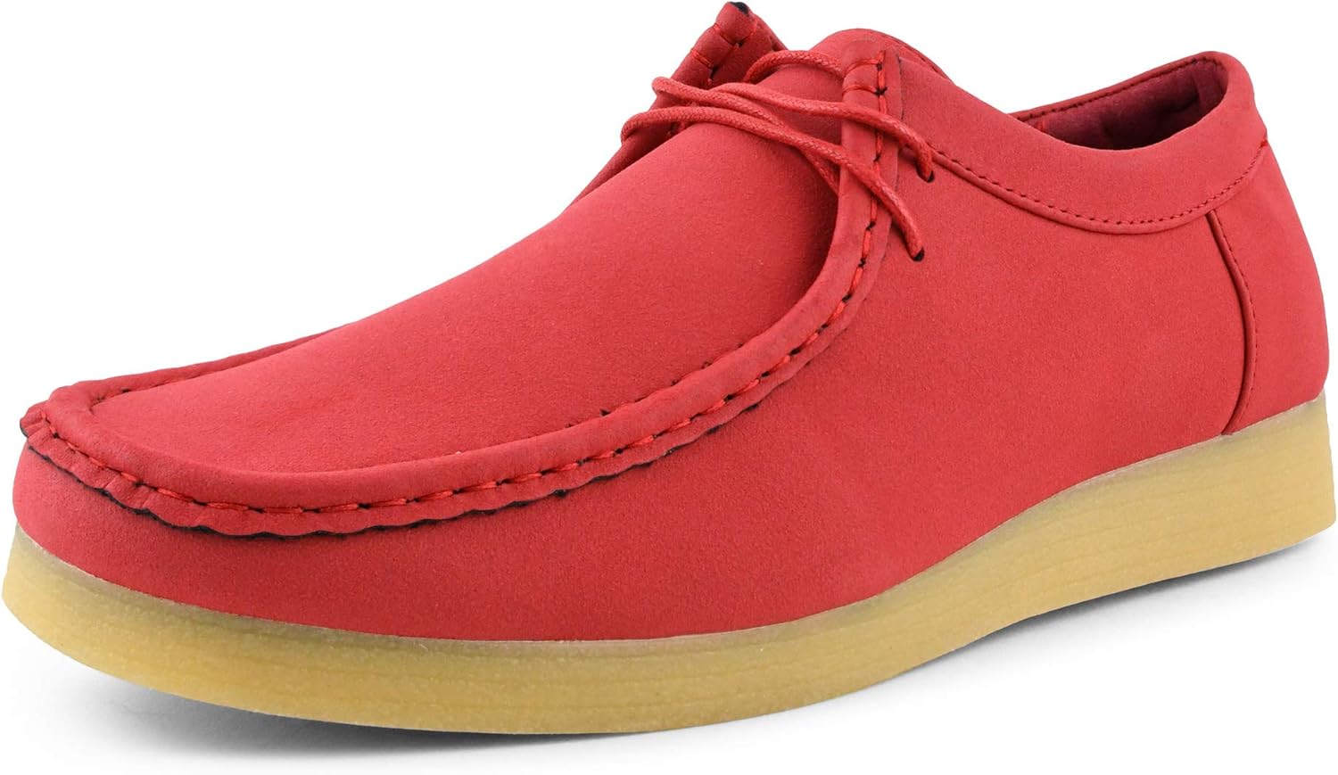 

Мужские низкие ботинки Amali Original Jason2 Chukka - низкие повседневные ботинки Chukka для мужчин - искусственная замша - шнуровка, подошва из кремовой резины - носок-мокасин, красный