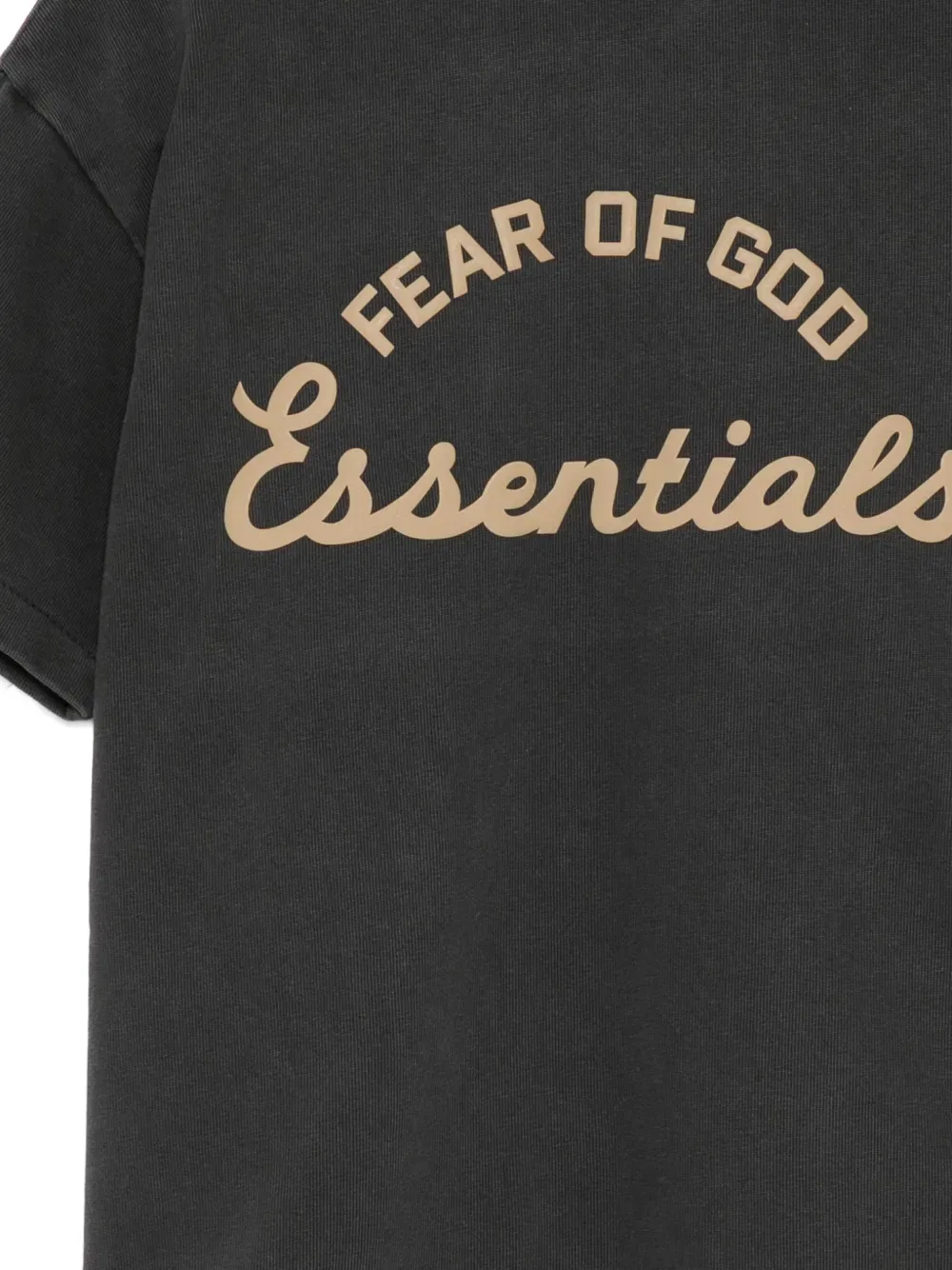 Футболка с круглым вырезом и принтом логотипа Fear Of God Essentials Kids, серый — фото 3