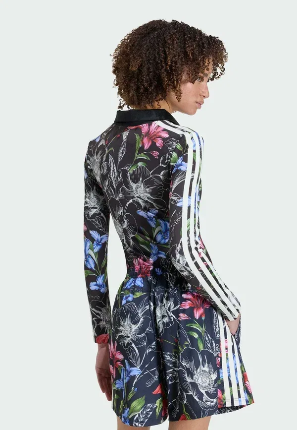 Топ Adidas x farm rio bodysuit long sleeved top Adidas Sportswear, черный/кремово-белый/мультиколор — фото 2