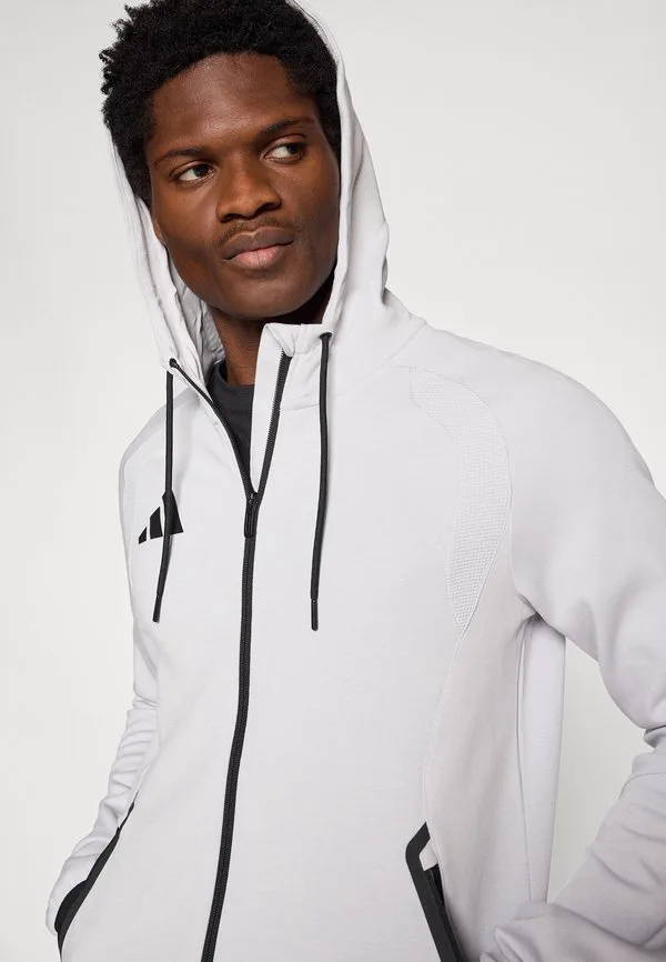 Толстовка на молнии tiro travel Adidas Performance, Team Light Grey — фото 4