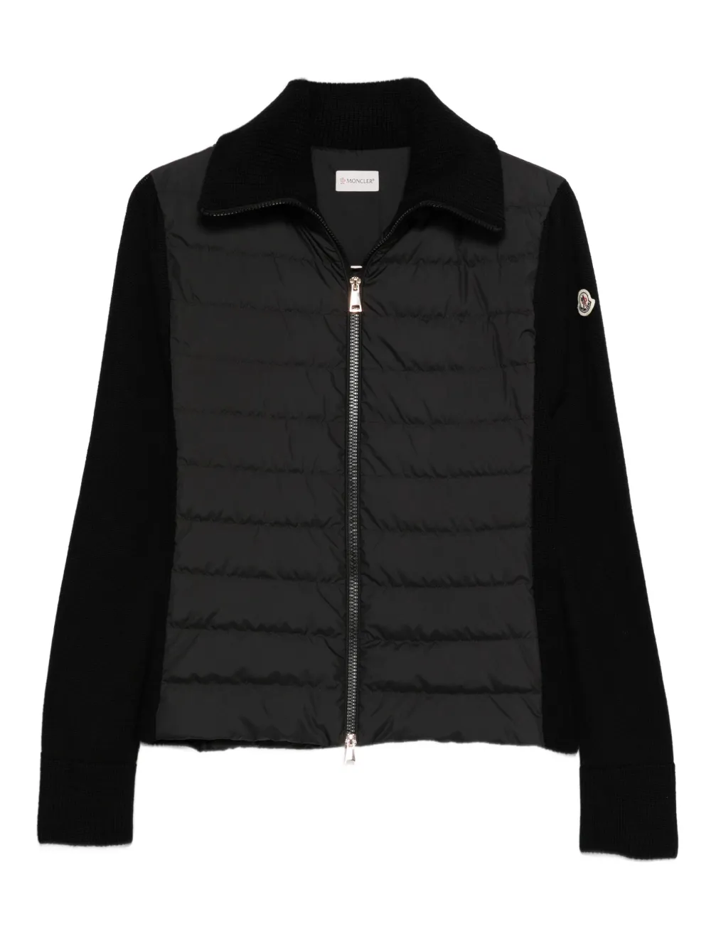 

Пуховик со стегаными вставками MONCLER, черный