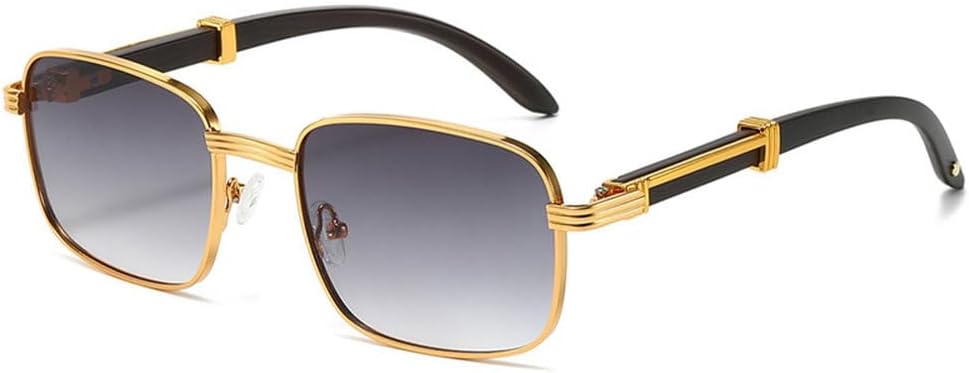 

Винтажные солнцезащитные очки для мужчин, модные градиентные очки с защитой от УФ-излучения UV400, женские солнцезащитные очки в стиле панк и металл TKKTLLT, Gold-gray