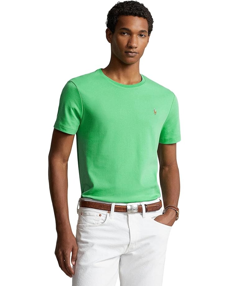 

Футболка Polo Ralph Lauren Custom Slim Fit Soft Cotton, цвет Classic Kelly