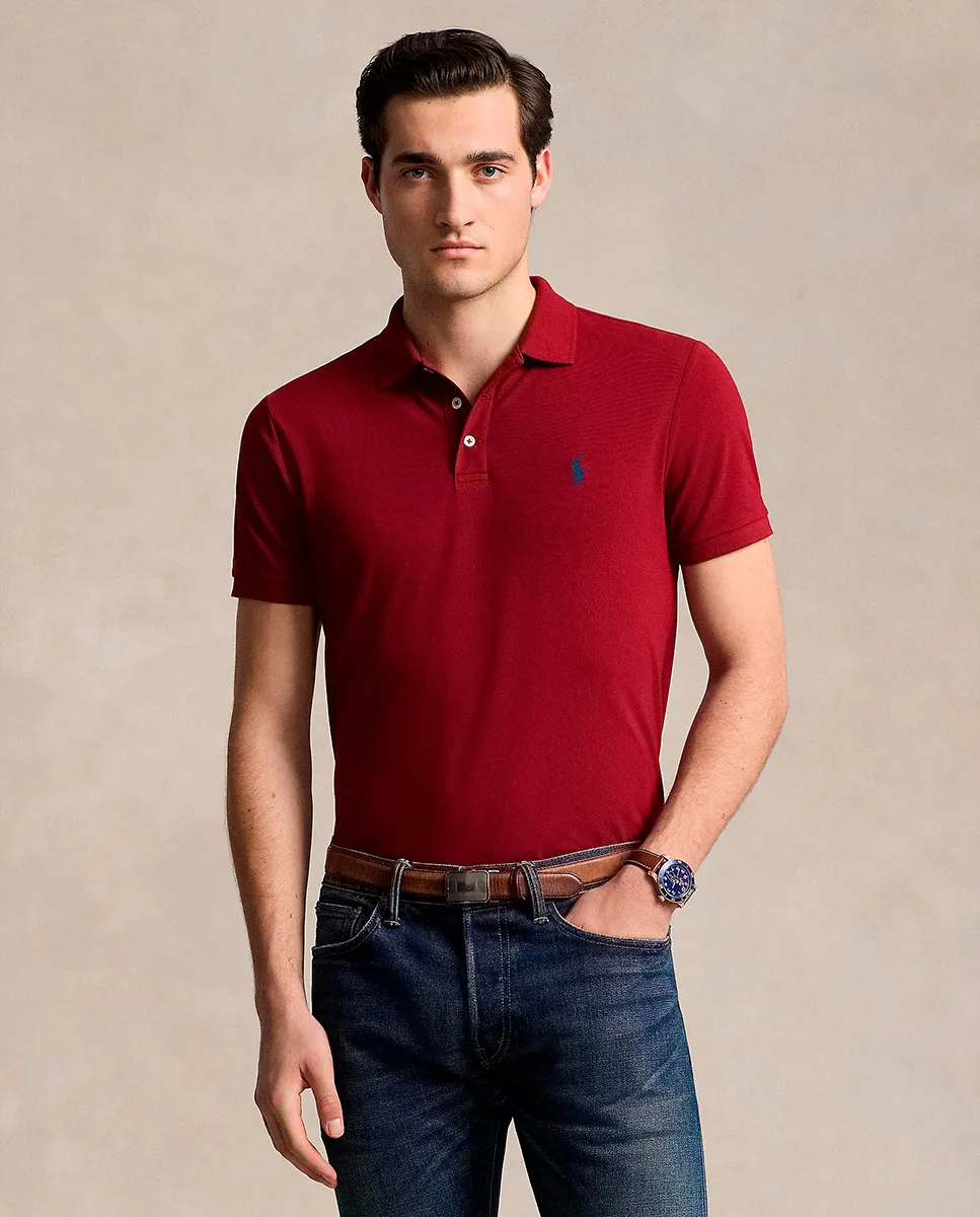 

Мужская рубашка-поло стрейч стандартного кроя Polo Ralph Lauren, красный