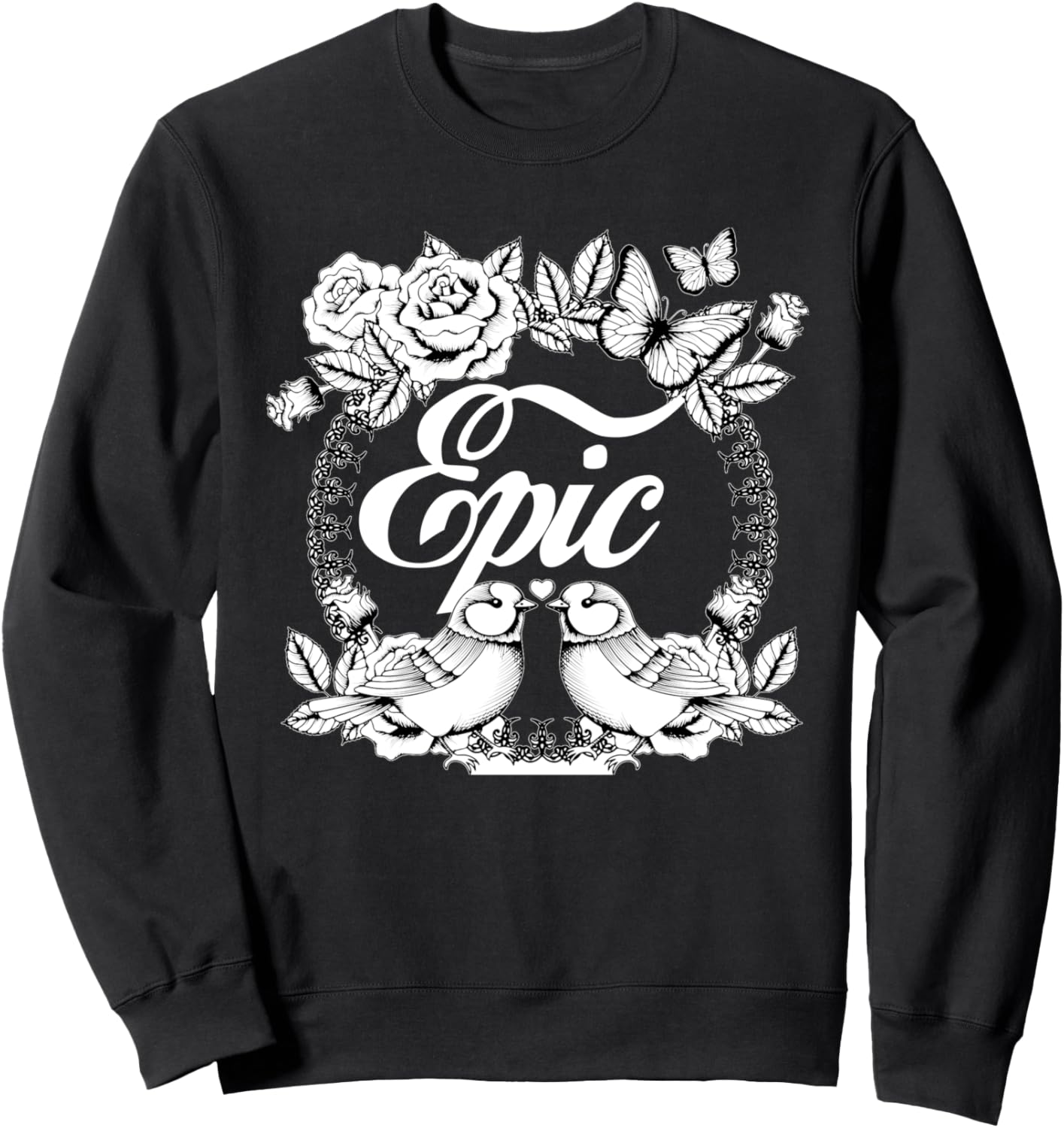 

«Ты лучшая!» Красивая толстовка с изображением садовых цветов, бабочек и птиц You Are A Magnificent Flower, Butterfly, Bird, Apparel, черный