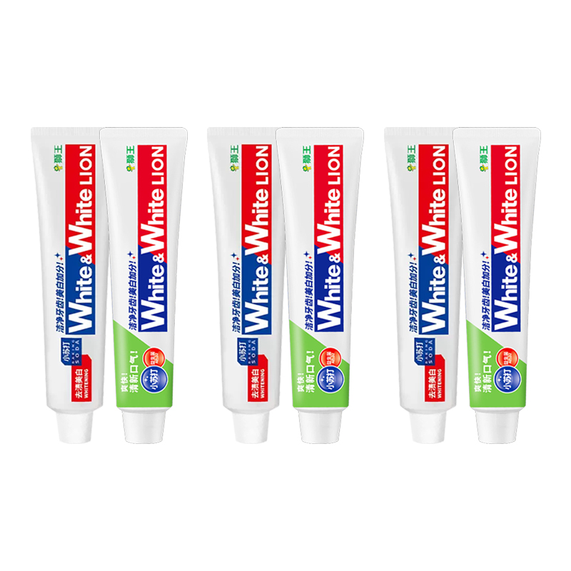 

LION Отбеливающая зубная паста с пищевой содой для свежести, очищение, 2 шт/6 шт, Lime