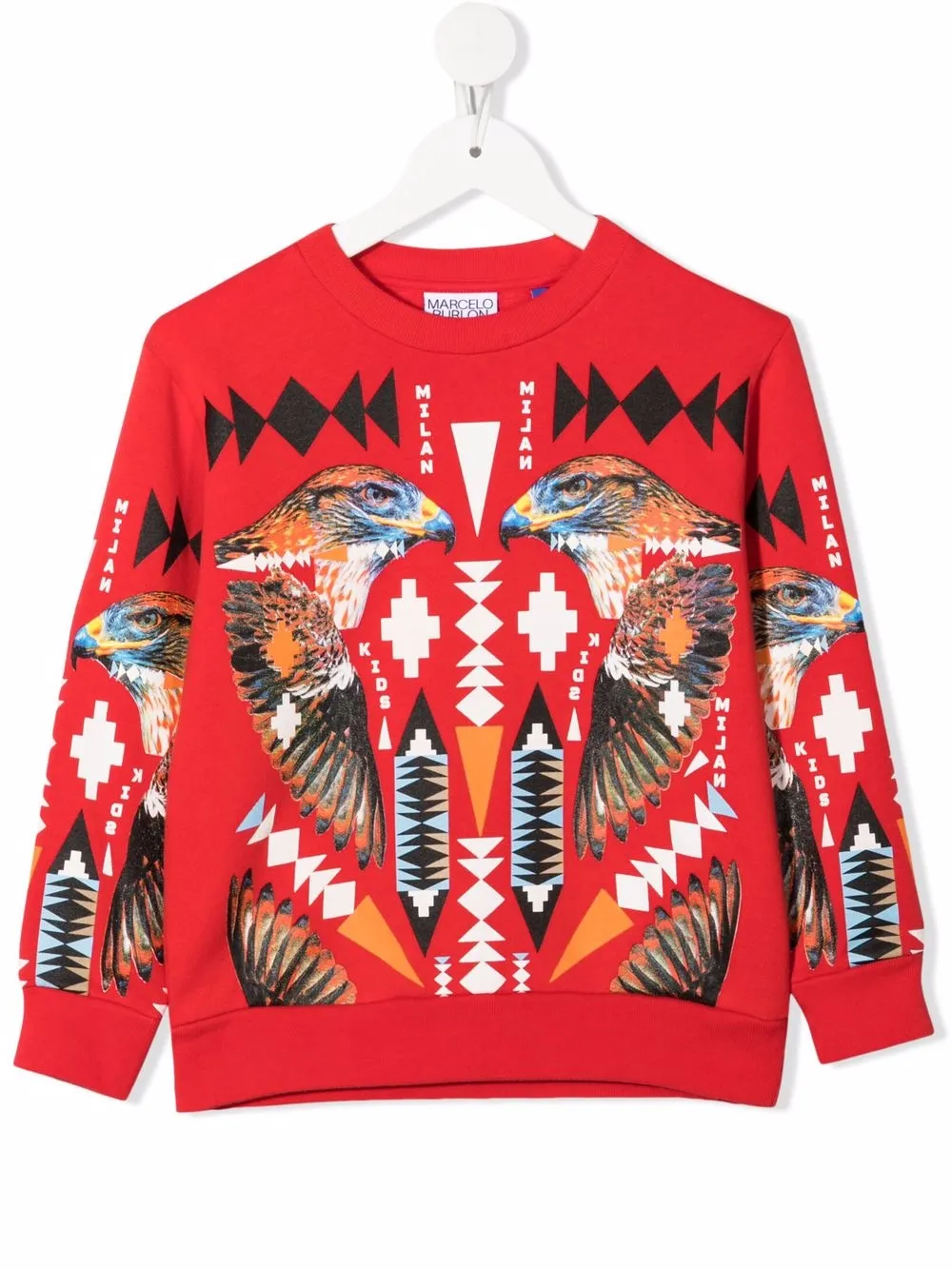 

Толстовка с принтом Marcelo Burlon County Of Milan Kids, красный