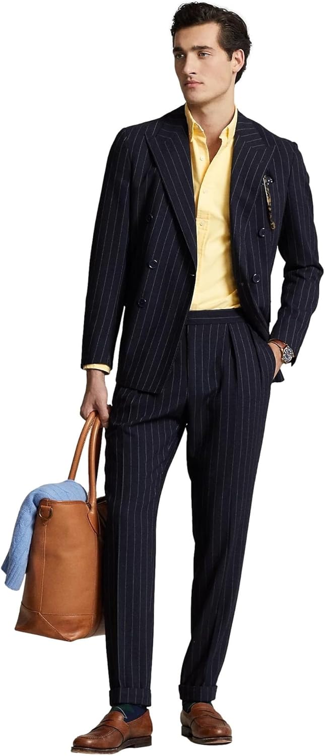 POLO RALPH LAUREN Мужская длинная рубашка Oxford с пуговицами Slim Fit, Basic Yellow — фото 3