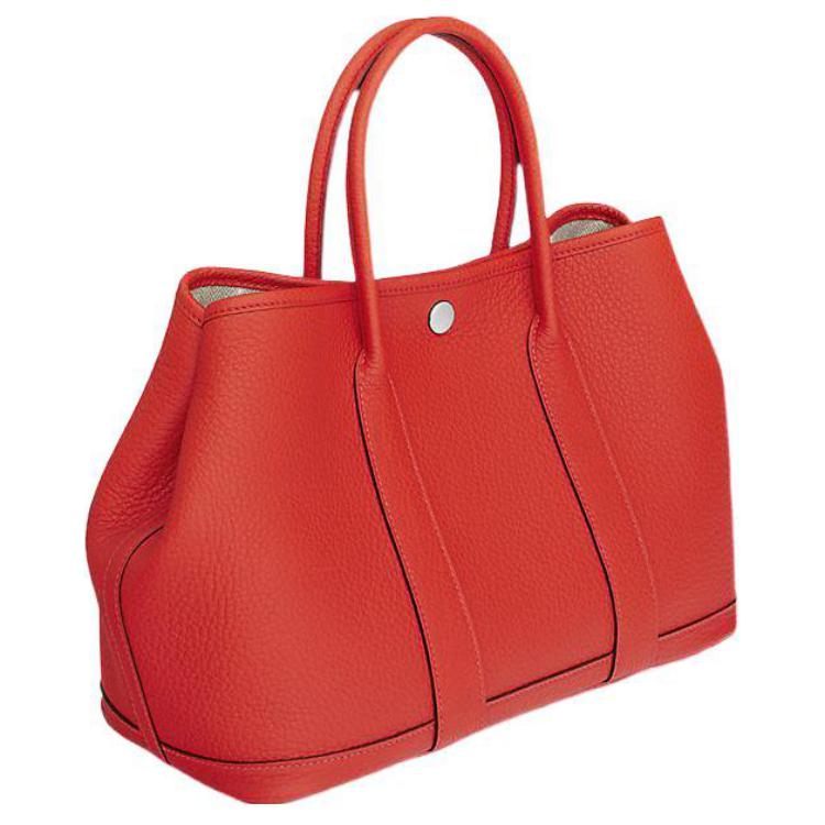 Hermes Женская сумка Garden Party Negonda из телячьей кожи с рисунком «Золотой лотос», разноцветная — фото 2