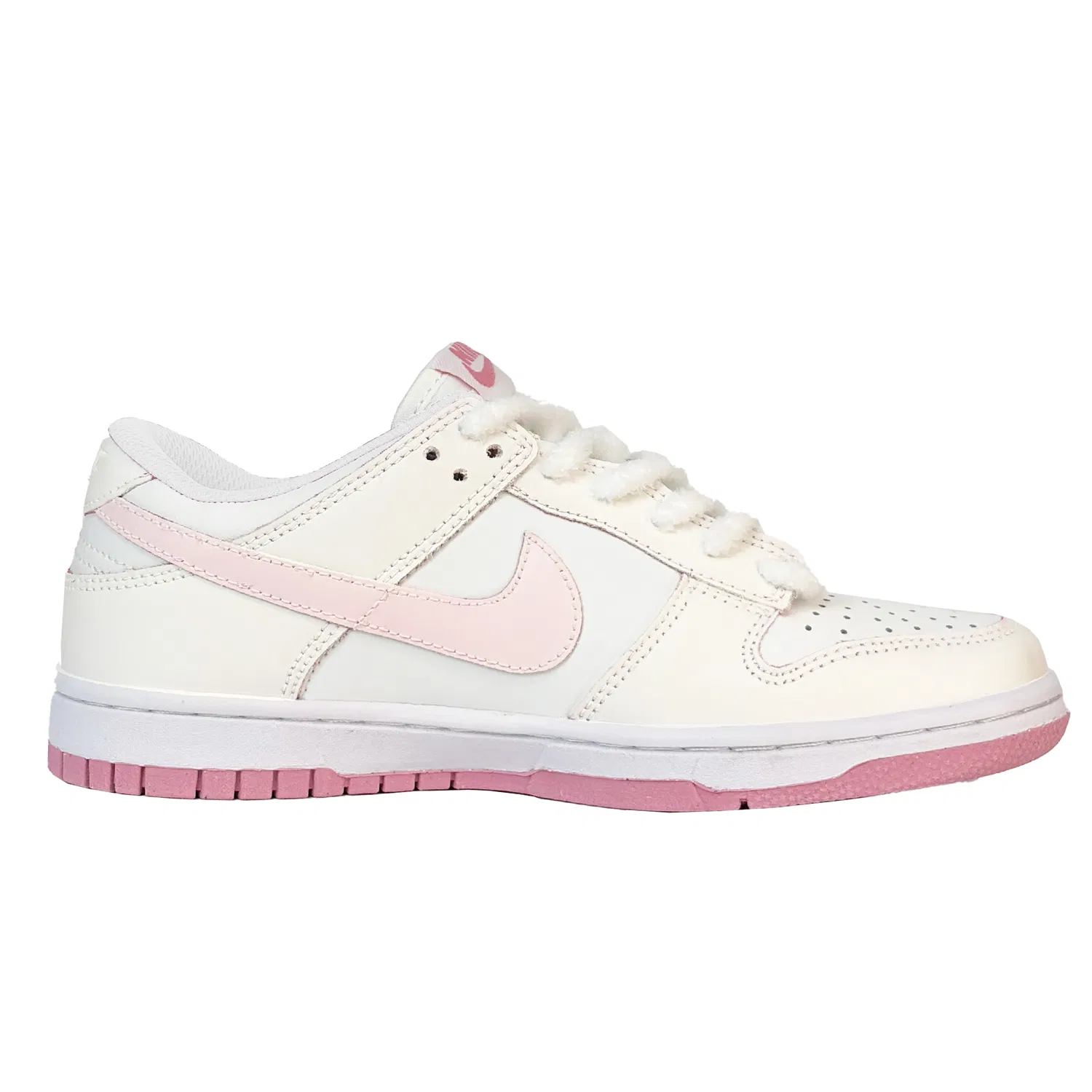 Кроссовки для скейтбординга Dunk Cloud Mist Strawberry из искусственной кожи с амортизацией, износостойкие, нескользящие, низкие Nike, Ecru — фото 3