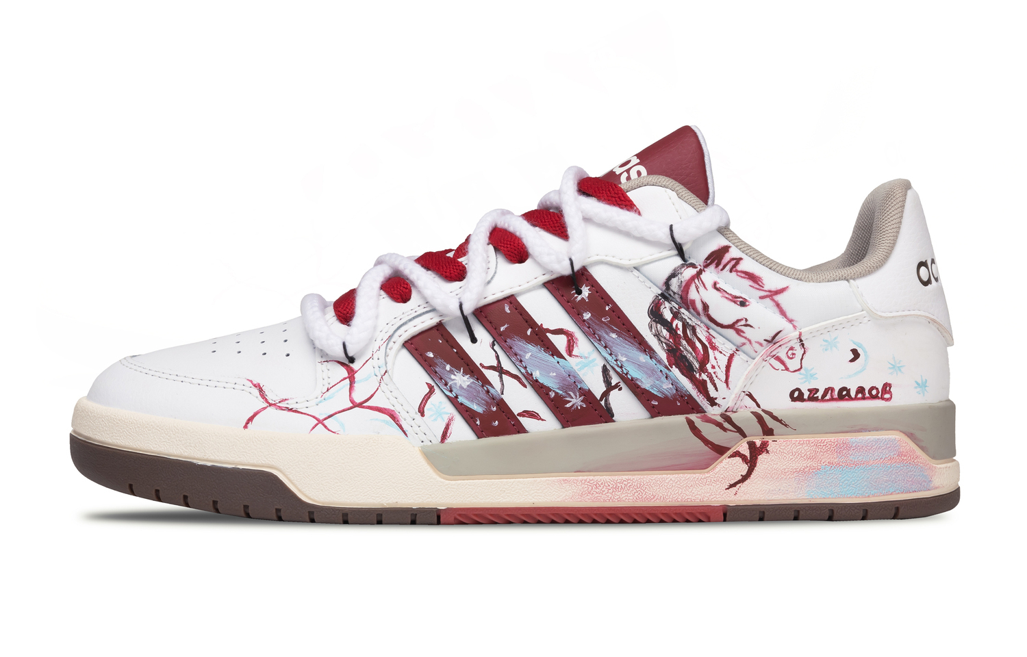 

Adidas Neo Кроссовки для скейтбординга Entrap Luck On Your Side Low top, унисекс, белый с красными элементами